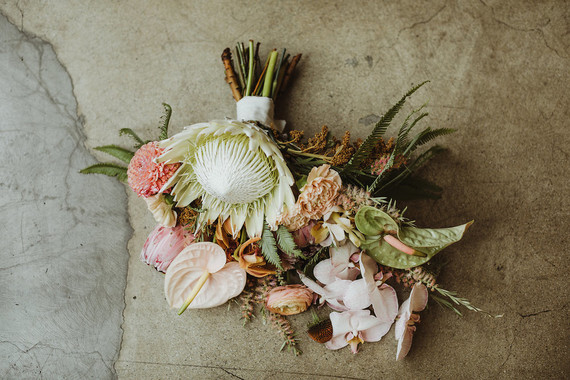 Bouquet de mariée Protea