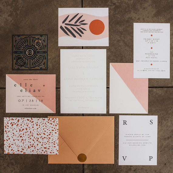 Invitations de mariage design moderne