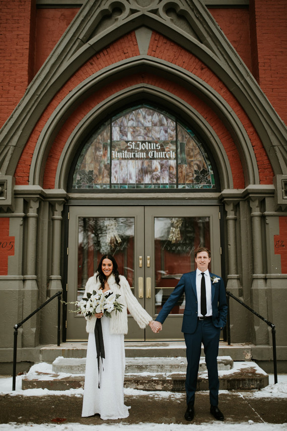 Mariage d'hiver urbainblanc