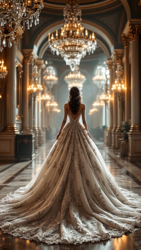 Robes de Princesse aux Traînes Majestueuses